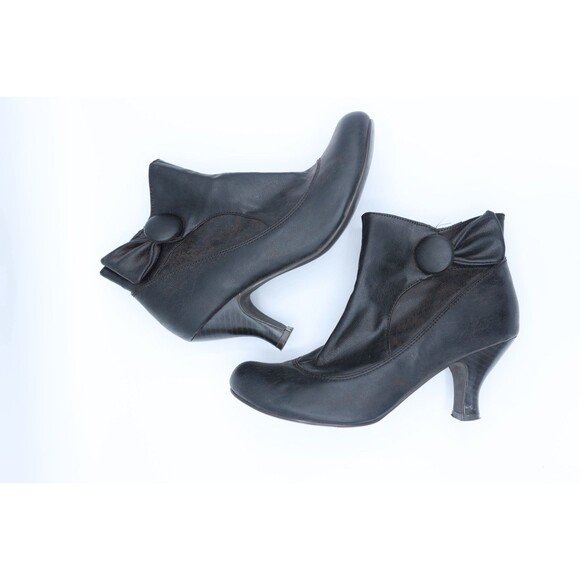 Mudd Y2K  'Aliso 6.5M Dark Brown Ankle Booties Side Zip Dark Academia Witchy - Picture 1 of 12